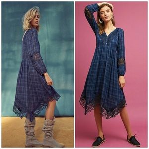 Anthropologie Akemi + Kin Plaid Kerchief Dress